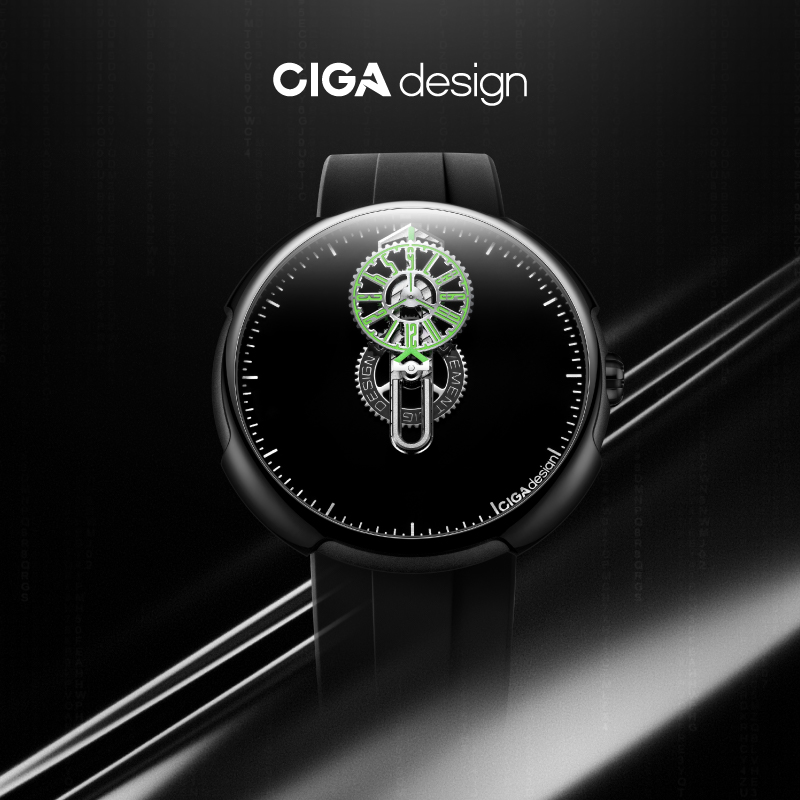 CIGA Design玺佳时间密码机械艺术腕表时间密码男士手表 轻奢礼物