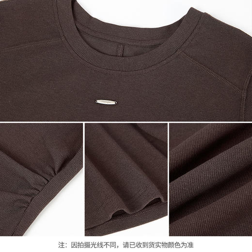 【商场同款】CNE6355 “ 软糯显瘦T恤 ” 摩卡色好穿不挑肤 粘纤材质舒爽好打理 商品图7