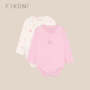 【云优选】FIXONI 婴幼儿有机棉肩开扣包屁衣 2件装-2026新品 商品缩略图1