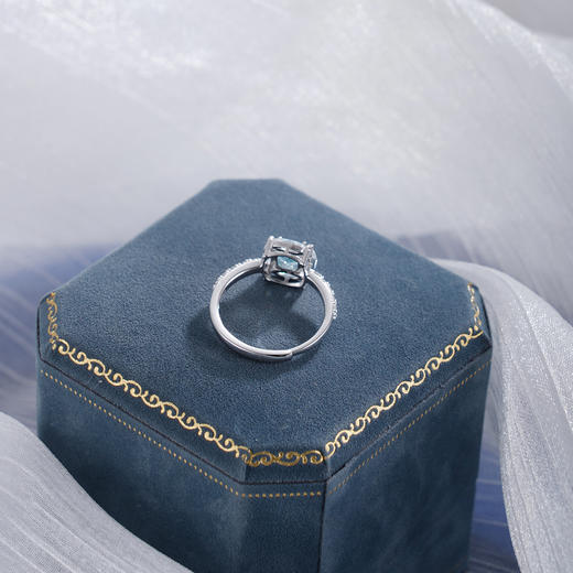 子佩集【冰糖海岸】S925银戒指【YJ-0343104】时尚蓝锆石方块2509 商品图5