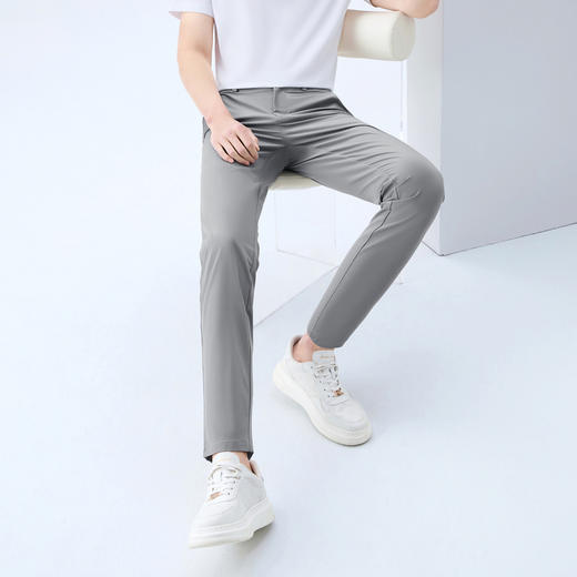 【瞬间凉感】柒牌休闲梭织长裤2026夏季新款薄款九分裤子男130H72800 商品图1