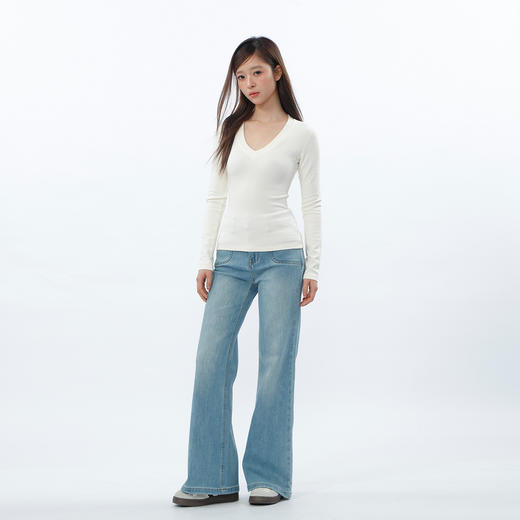 简约百搭基本款微喇牛仔裤-纪念日百货门店同款169694829 商品图3