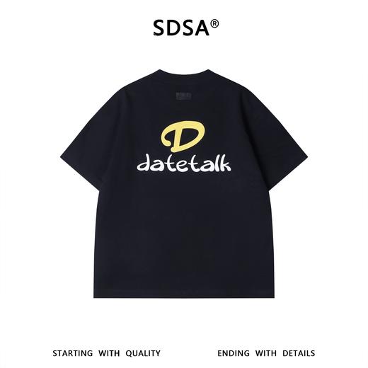 SDSA男装2026新款高贵轻奢韩版简约刺绣字母圆领短袖T恤百搭宽松 商品图5