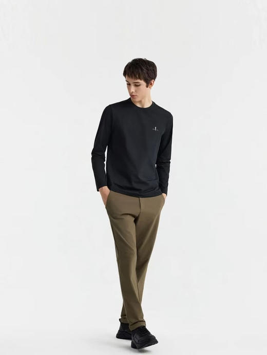 正品比音勒芬秋季男基础休闲亲肤圆领打底衫长袖T恤，易打理、亲肤、柔软、舒适、肌理感
M-XXL 商品图1