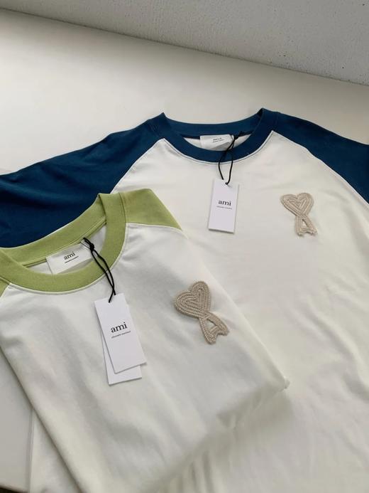 【xjwm1】26早春女士休闲撞色刺绣棉质圆领短袖T恤！！ 商品图1