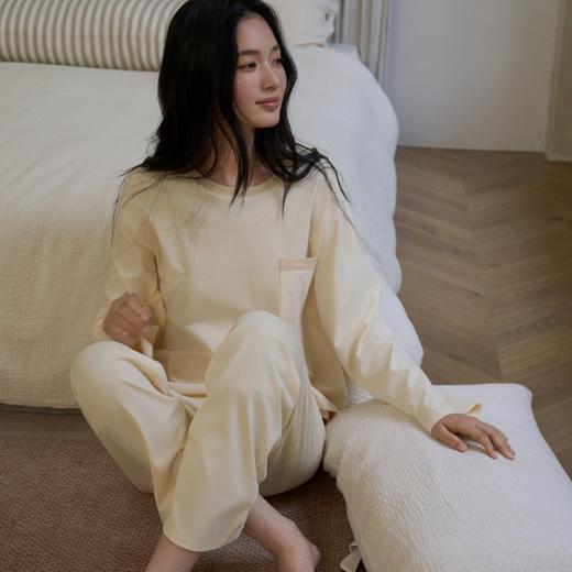 老米优品🎈《 高感棉拼色家居服套装》清新柔和配色，松弛惬意~  高含棉量 裸感亲肤 舒适透气 商品图1