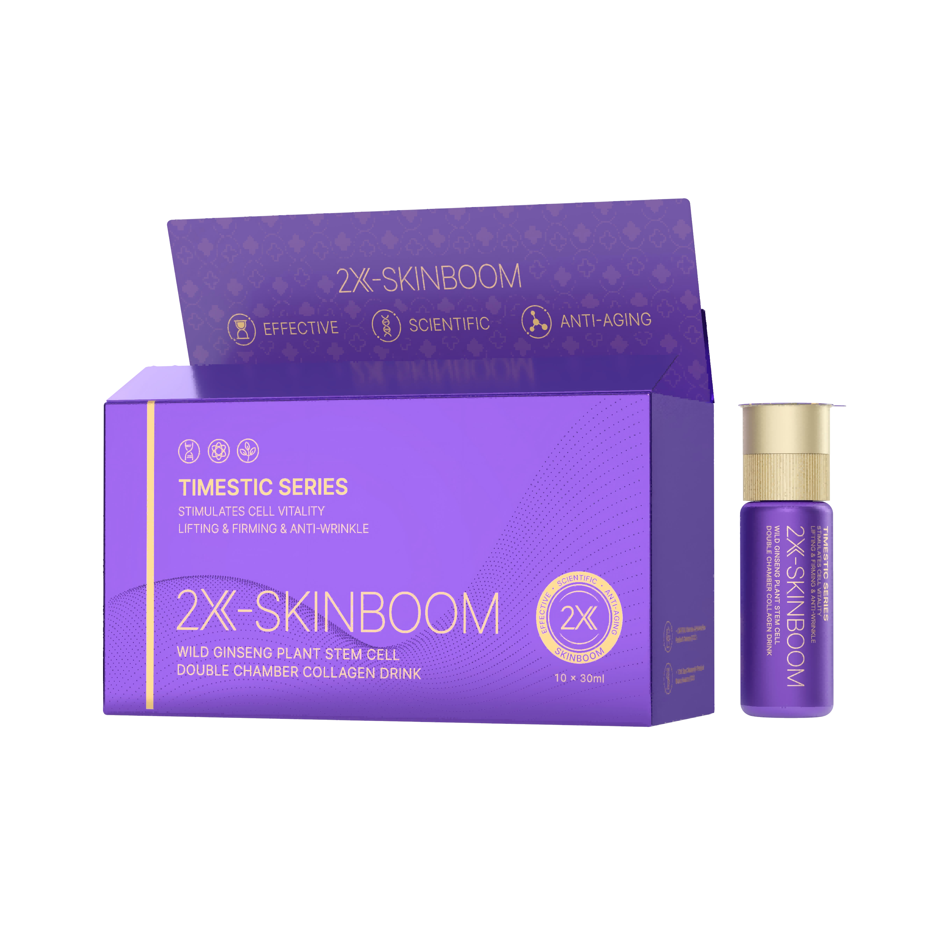 【朱茵同款】Timeshop 双舱饮 胶原蛋白肽饮 10瓶/盒