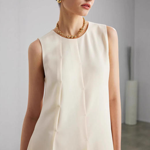 【真丝衬里】30姆米重磅桑蚕丝连衣裙女A版无袖背心真丝连衣裙 商品图1
