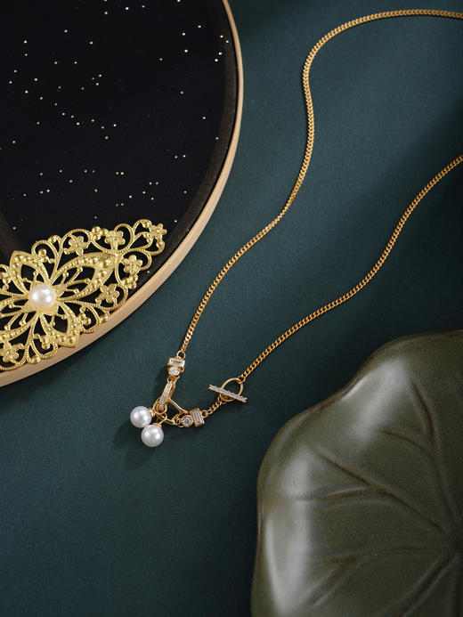 子佩集【灵力觉醒】银S925珍珠惜王妃套链项链【YB7448】双色锁扣双珠2602 商品图6