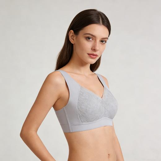 【聚拢无钢圈】舒雅无痕内衣文胸无钢圈软承托胸罩蕾丝边聚拢女士背心20/20733B 商品图2