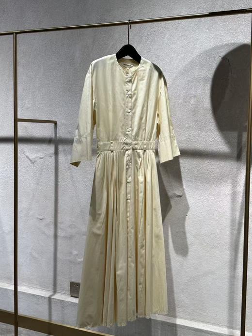 Mark Kenly Domino Tan 26SS 栀子黄DENILLA褶裥连衣裙 商品图0