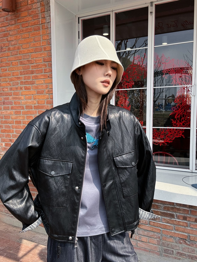 【第二层肌肤】噢蜜ooomeooo水洗pu外套