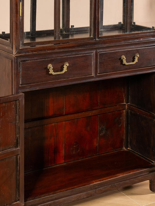 民国	红木玻璃活扇博古架（一对） 商品图4