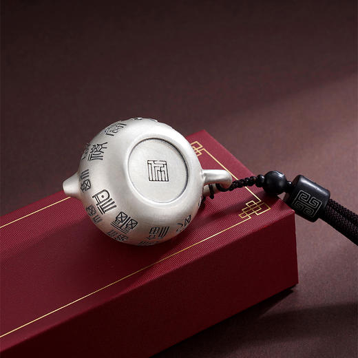 子佩集S999【百福圆满】手把件【YSK555】纯银小摆件迷你小茶壶可转动可打开原创作品2508 商品图8