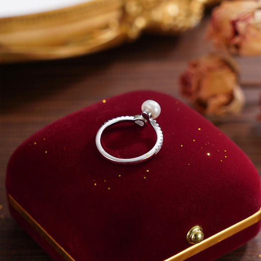 子佩集【芳巧】S925银珍珠戒指【JL071190】珍珠水滴锆石2509 商品图6