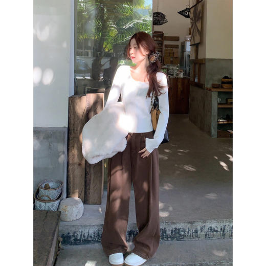 <曾小咸推荐>3.16现货秒杀 ！微信超特价！韩系大圆领打底衫 日常129.99 立减70 秒杀59.99！！ 商品图4