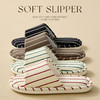 舒适防滑~简约条纹棉麻拖鞋女款室内家居四季软底地板防滑ins吸汗拖鞋布艺 商品缩略图6