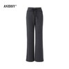 2026春装时尚修身高腰松紧腰抽绳休闲喇叭裤 商品缩略图4