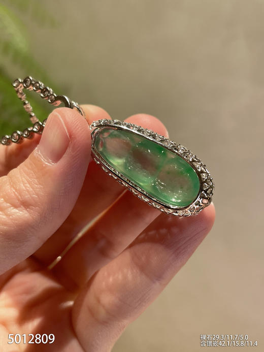 玻璃种艳绿福豆吊坠【5012809】具体价格微信咨询 商品图7