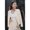 「雅白鎏金小香风外套」柔挺肌理 自带骨感 显贵又耐穿 约会通勤首选 米思阳2026春季新款法式小香风外套高级感修身显瘦翻领斜襟通勤气质上衣女4369 商品缩略图1