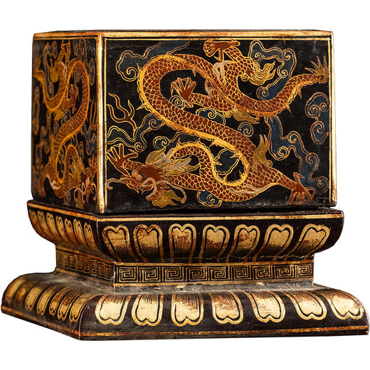 民国	大漆描金云龙纹印盒 商品图5