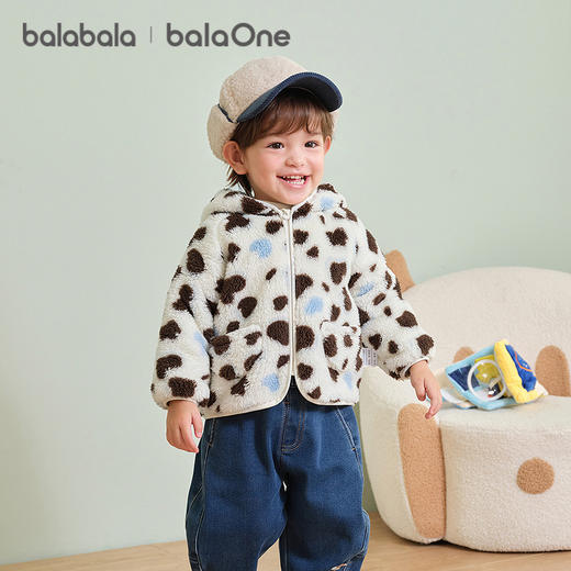 巴拉巴拉balaOne儿童外套男童女童装新款2025秋冬珊瑚绒保暖加厚 商品图2