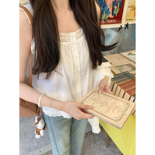 金蘑菇菇 你的夏日小白花 /小白花刺绣套组&吊带连衣裙 商品图3