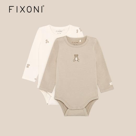 【云优选】FIXONI 婴幼儿有机棉肩开扣包屁衣 2件装-2026新品 商品图2