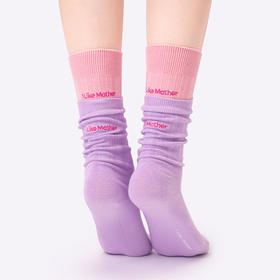 靴下物袜子女春夏季纯色薄棉款中筒袜彩色堆堆棉袜吸汗透气中筒袜