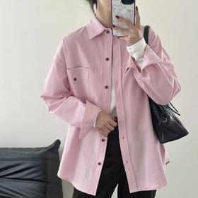 COCIC冰岛欧尼玫瑰粉衬衫， 特调偏冷调的玫瑰粉，上身超显白，复古高级可露丽配色 【3-5天发货】