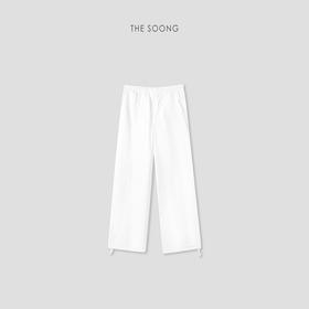 THESOONG"云朵裤"极简纯棉舒适垂坠感松紧中腰阔腿休闲裤BKZ7555