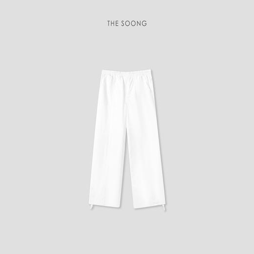 THESOONG"云朵裤"极简纯棉舒适垂坠感松紧中腰阔腿休闲裤BKZ7555 商品图0