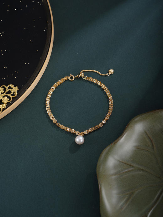 子佩集【涟漪寄情】银S925珍珠惜王妃手链【YB7487】双色凤尾纹2602 商品图7