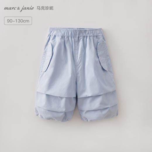 马克珍妮云柔匹马棉男童伞兵七分裤2026年夏装新款560351 商品图0
