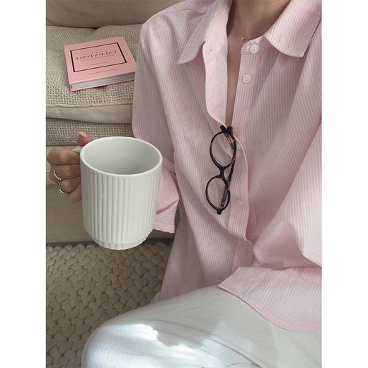 金蘑菇菇 自由明媚的盛夏 / 少女感条纹防晒衬衫套组 商品图5