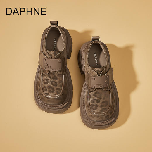 达芙妮英伦风乐福鞋女2026春季新款鞋子增高厚底jk小皮鞋爆款单鞋2501017 商品图5