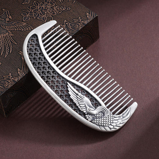 子佩集【凤舞情长】S999银梳子【HSSZ001】纯银凤凰2509 商品图0
