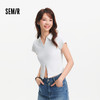 森马POLO衫女夏季短款插肩袖修身纯色小心机小性感简约风气质上衣 商品缩略图0
