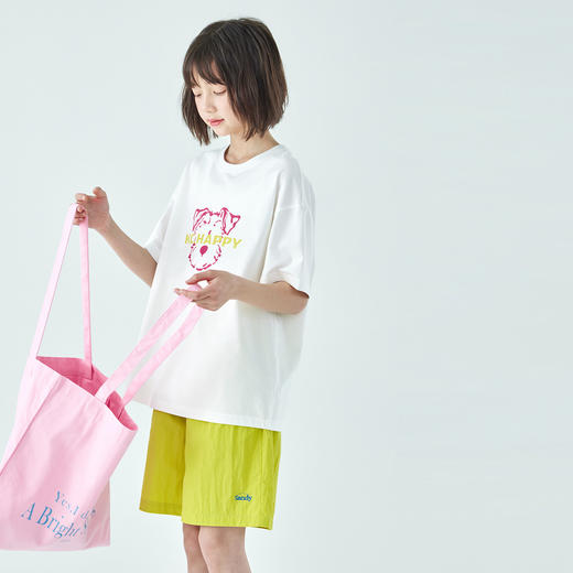 棵初26年夏季新款中大女童小狗印花凉感T恤7A抗菌UPF50+防晒短袖 商品图2