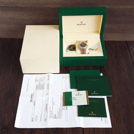 【95新】ROLEX 劳力士126281RBR-0007天文台认证自动机械机芯日期显示36MM（中性款）日志型系列蚝式钢/18k玫瑰金表圈镶嵌原厂钻石120226AK47 商品图1
