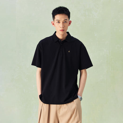 NPC潮牌胸前金线刺绣【火烧】丝光棉polo衫男潮流NP41TE72 商品图2