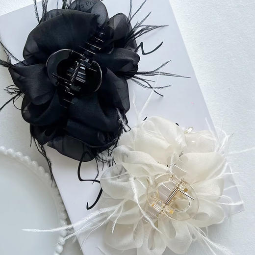 轻纱羽毛云朵抓夹马尾抓-纪念日百货门店同款169248992 商品图4