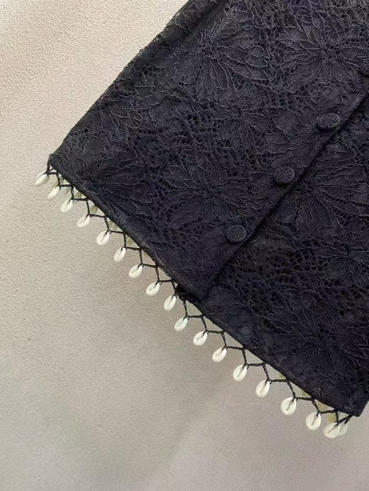 南油原创高品质  26 早春新款优雅气质重工刺绣钩花手工贝壳装饰底边马甲背心 商品图4