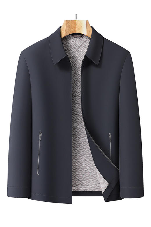 【DLC】大依优型大码男装春季翻领夹克外套休闲运动百搭外套上衣加肥加大 商品图5