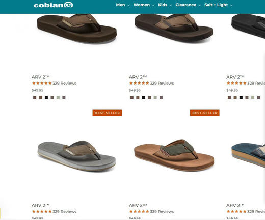 原单正品 cobian人字拖
一双以终身舒适度为口号的拖鞋
橡胶大底接近0.5cm，中低复合了三层
真的舒服啊，官方就没有低于40美金的拖鞋
且自带足弓
码数:41-46码全 商品图8