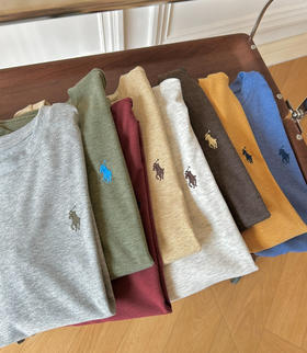 拉夫劳伦小马刺绣圆领花纱短袖tee031302