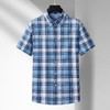 【DM】【纯棉】大依优型大码男装夏季格子衬衫短袖商务休闲短袖T恤320斤 商品缩略图2