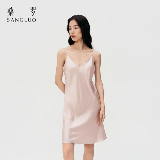 【百搭好穿Slip 】桑罗睡衣带胸垫简约打底内搭吊带裙睡袍 商品图3
