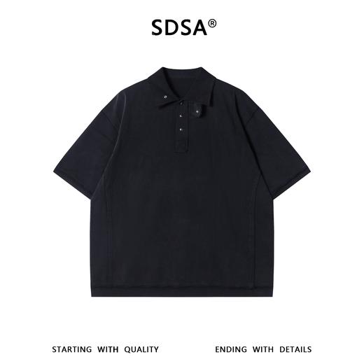 M6025SDSA男装2026新款高贵轻奢潮牌简约半纽扣翻领短袖T恤百搭宽松 商品图1