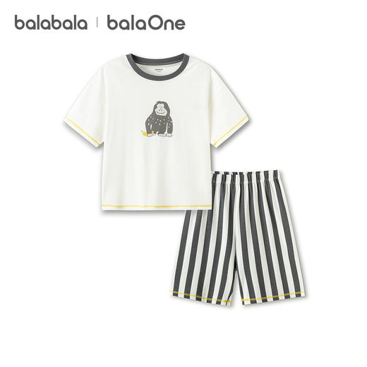 巴拉巴拉儿童睡衣套装夏季空调服男童家居服宝宝短袖清凉抗菌舒适 商品图4
